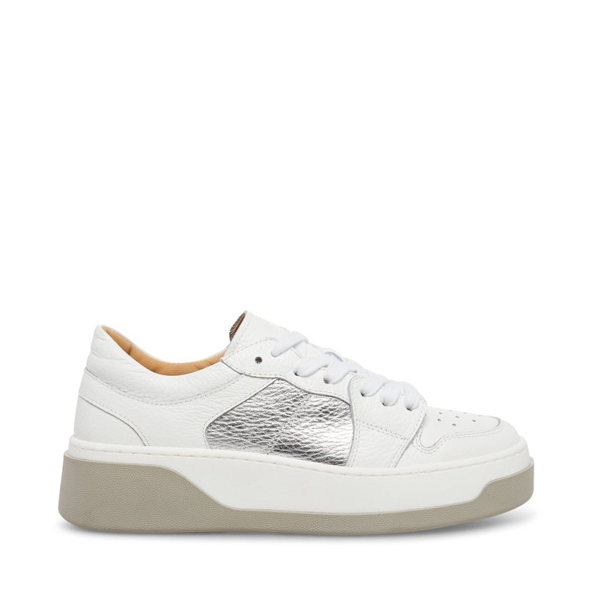 Zapatillas Steve Madden Joey Mujer Blancas Plateadas | ES KF8S2E